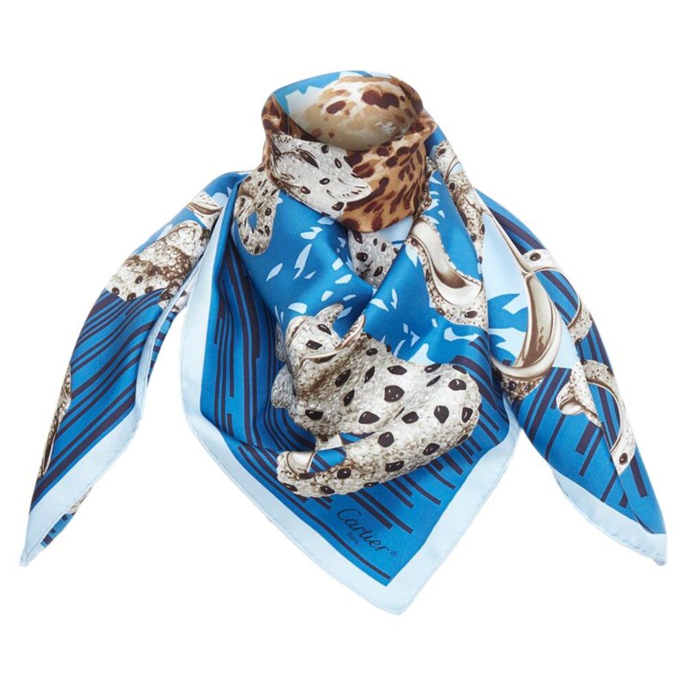 Cartier Silk Panther Print Scarf